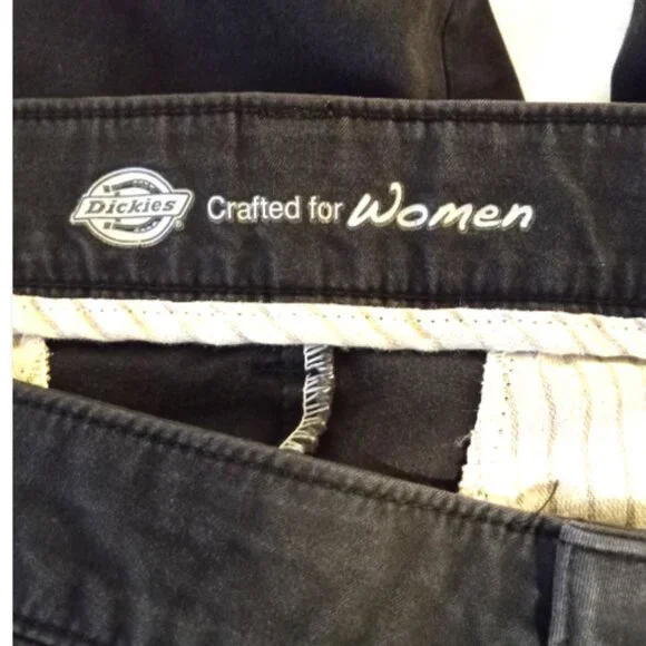 Dickies Women's Pants 16R Black Relaxed Fit Pockets Career Casual - Picture 6 of 13